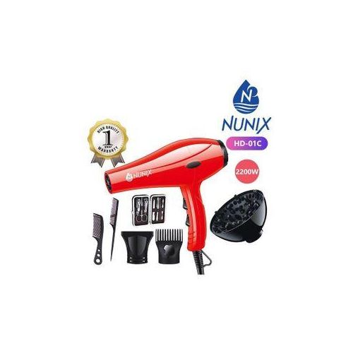 Nunix Saloon Blow Dry Hair Dryer - Red