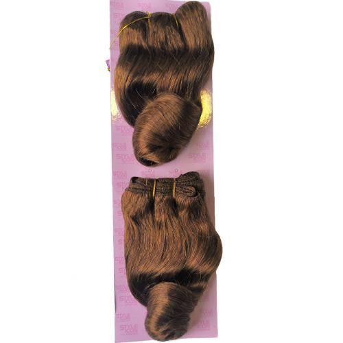 Fashion Idol Human STYLE ICON Nature Hair Bundle NICO 8" Brown color 30 Human Extension 2PCS In A Pack Hair Extension For Women