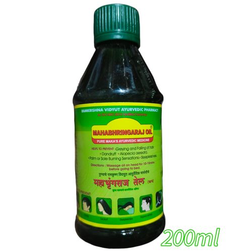 Ayurvedic Mahabhringaraj Oil Helps Prevent Greying & Falling Of Hair ,