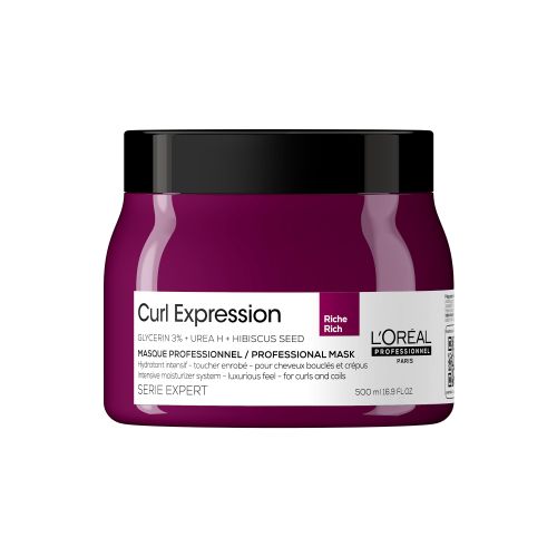 L'Oréal professionnel Paris Curl Expression Rich Mask- Hair treatment designed for all hair types that provides intense hydration, pre-detangles, and boosts shine 500ml