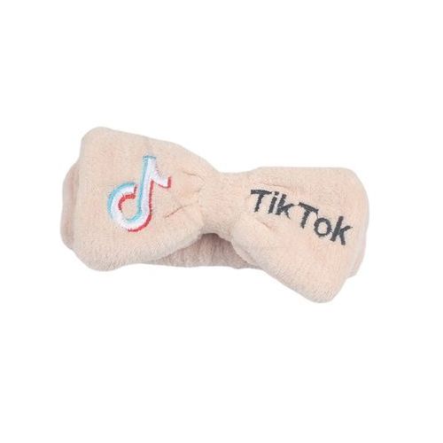Fleece Fuzzy TIKTOK Women Stretchy Tight Fit Headband - Beige