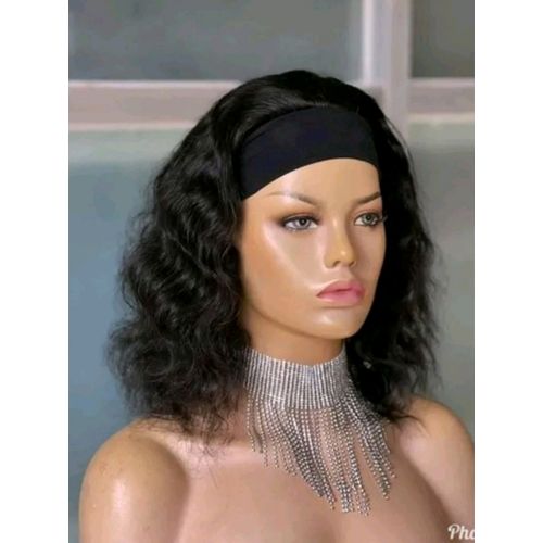Soft Curly Semi Human Headband Wig +Free Gift Inside!