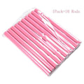 1 Pack (10 Rods) Flexible Curling Rods Set For Small And Medium Hair Curls, Pink