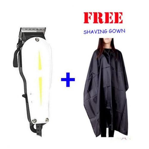 Geemy Electric Hair Trimmer Shaver Barber Machine + FREE Shaving Gown