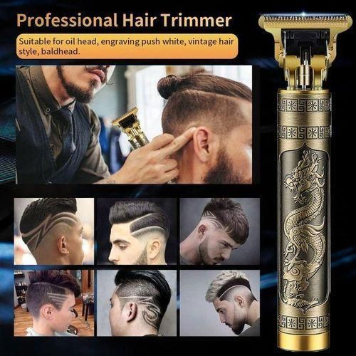 Cordless Hair Clipper Trimmer Beard Electric Professional Haircut Dragon Monster - USB Rechargeable Vintage Electric Shaving Machine clippers Wireless Barber cutting Kinyozi