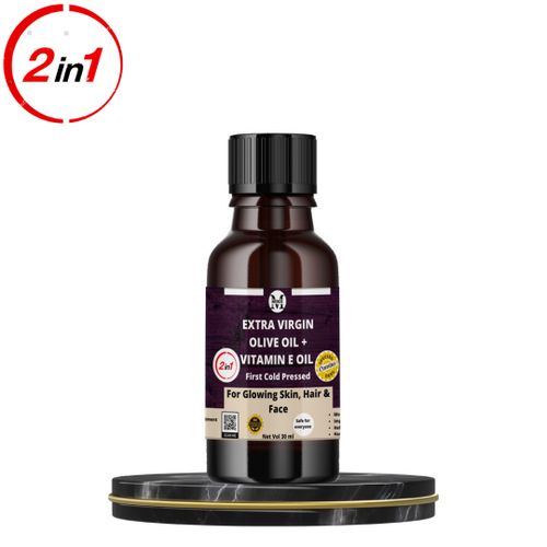 Mekis ExtraVirgin Olive & Vitamin E Oil -30ml,Stimulate Collagen Production,For Glowing&Healthy Skin&Face