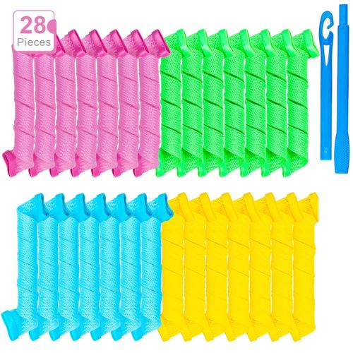 28 Spiral Hair Curlers, Magic Styling Kit