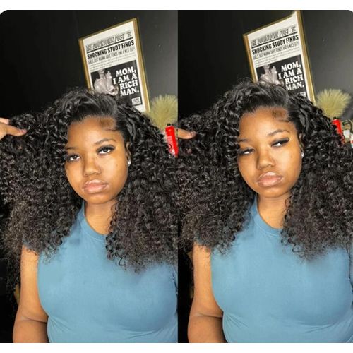 Fashion Idol Human STYLE ICON Nature Kinky Curl Lace Wig MELODY Nature Black Color Lace Human Nature Hair Wig For Women