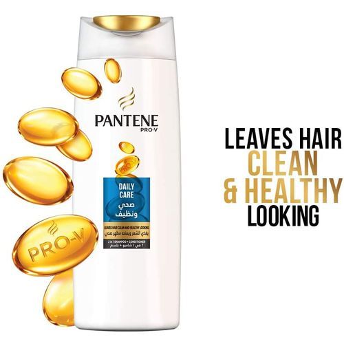 Pantene Pro-V Daily Care 2-in-1 Shampoo-400mL PLUS A FREE Bath Shower Loofah Sponge.