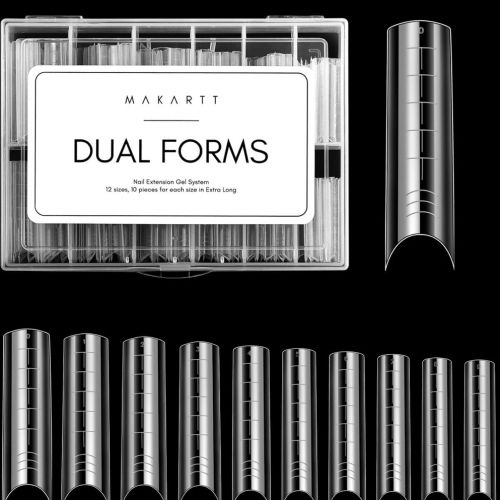 120Pcs XXL Clear Dual Forms For Polygel