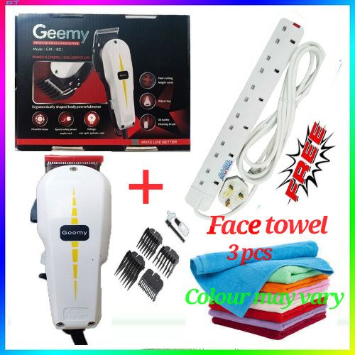 Geemy New Professional Hair Pro Shaving Machine/kinyozi + Face Towel & 6 Way Gift