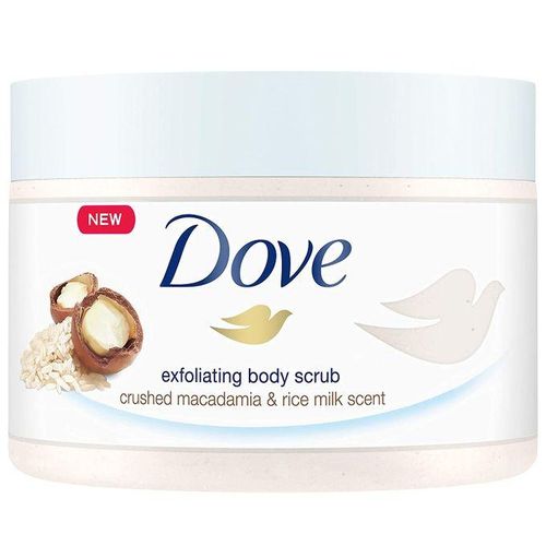 C Dove Exfoliating Body Scrub Wit Crushed Macadamia And Rice Milk