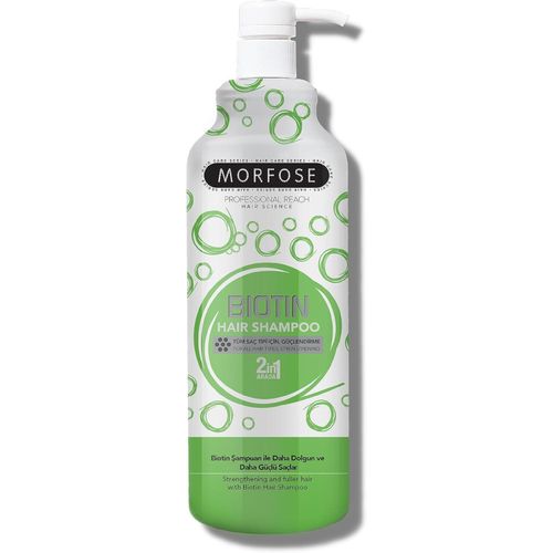 Morfose 2 in 1 Biotin Green Hair Shampoo 1000 ml