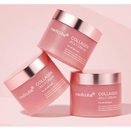 Medicube Collagen Jelly Cream- Niacinamide & Freeze-Dried Hydrolyzed Collagen-Boosts skin barrier hydration & gives 24h Glow & Firmer looking skin -No artificial color, Korean skincare