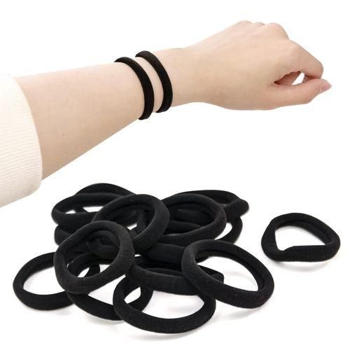12pcs Stretchy Band Hair Tie Ponytail Holders / Back To School /Black Hair Ties