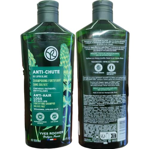Yves Rocher Anti-Hair Loss Fortifying Shampoo With White Lupin bc