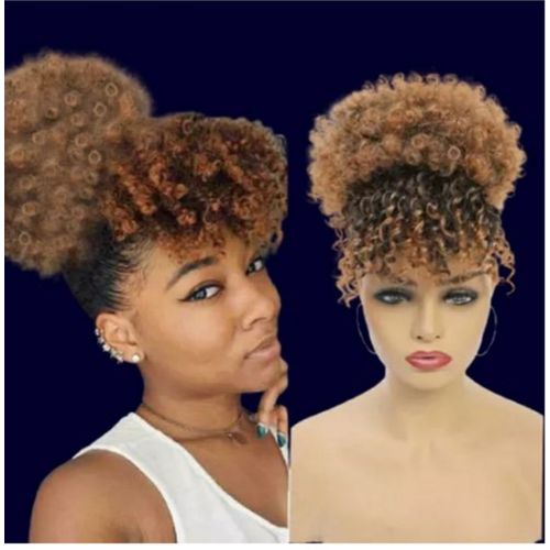 LARGE High Puff Afro Kinky Ponytail + Free Band