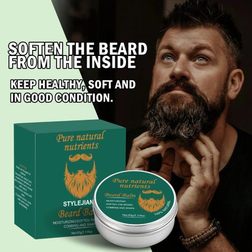 STYLEJIANG ORIGINAL ADVICED PURE NATURAL NUTRIENTS BEARD BALM – MOISTURIZING, SOFTENING & SHAPING 60G/2.11FLOZ
