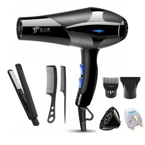 Deliya Hair Blow Dryer Hair Dryer Hair Straightener+7 Gifts
