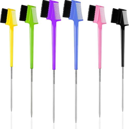 3-IN-1 Edge Brush with Bristle Brush, Fine Tooth Comb & Rat Tail End for Precision Styling, Edge Control, Hair Parting and grooming for women and Girls.