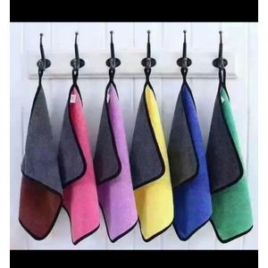 Multipurpose Microfiber Cleaning Cloth - Highly Absorbent -Soft & Lint Free Multi-Colour Towels for Baby, Hands, Home, All Vehicles Bike, Car, (Pack of 3, 30 x 40 cm)