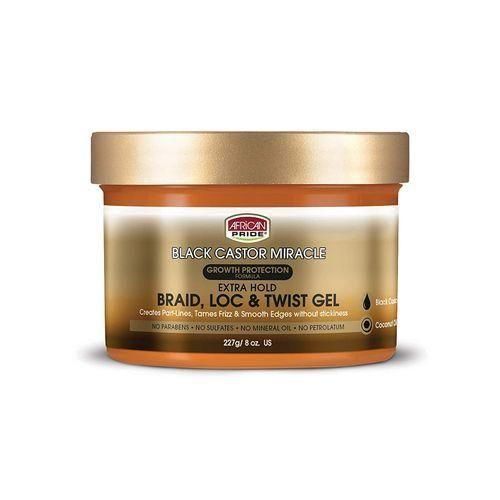 AFRICAN PRIDE Black Castor Oil Extra Hold Miracle Gel For Braids.Black Castor Oil Extra Hold Miracle Gel For Braids.