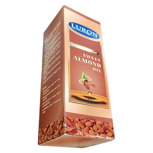 Luron SWEET ALMOND OIL Pure SKIN Moisturizer Anti-Wrinkle Under Eye Circles Make-Up Remover Acne HAIR Long & Healthy Prevent Split Ends Hair-Fall Dandruff Conditioner nk