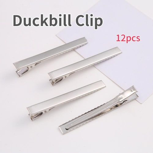 12pcs Metal Alligator Hair Clips Girl's DIY Hair Clips 8cm