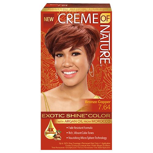 Creme Of Nature Gel Hair Color - BRONZE COPPER #7.64 (45g + 14.17ml + 11g)