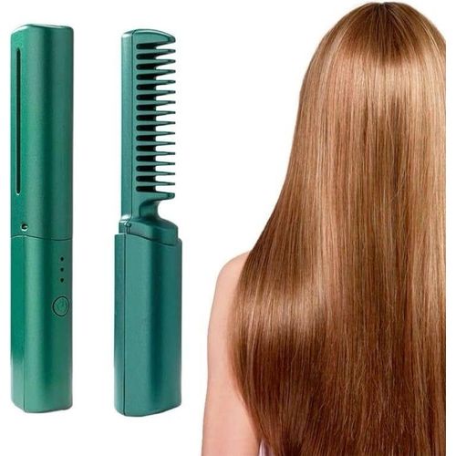 Mini Portable Hair Straightener Ceramic Travel Flat Iron for Wet and Dry Hair with Adjustable Temperature and Anti-Scald Design