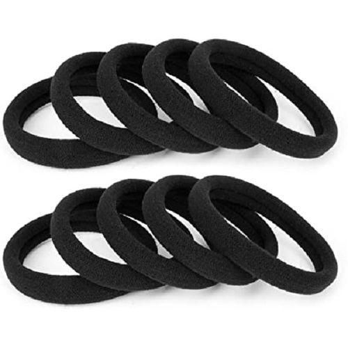 Black Pony Tail Hair Bands / Hair Ties Elastic 24pcs