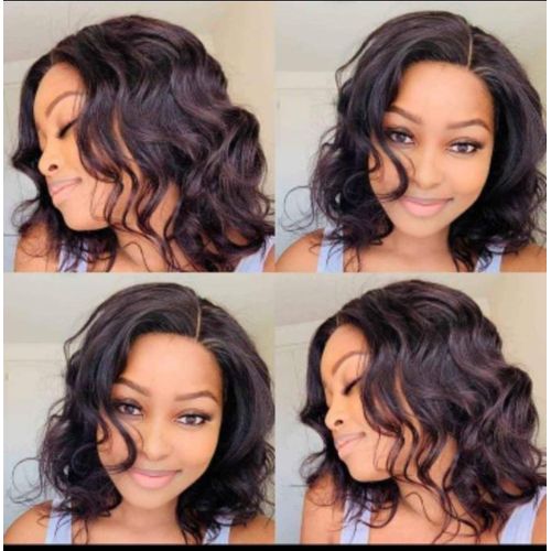 Fashion Classic Body Wave Semi Human Closure Wig