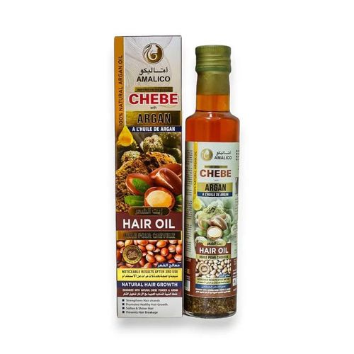 AMALICO Argan & Chebe Hair Oil. Prevent hair Breakage, Grows hair faster, Promote health hair growth, Prevent hair breakage, Soften & Shines the hair, Moisturizes, Nourishes Locks, Makes hair strong and Long
