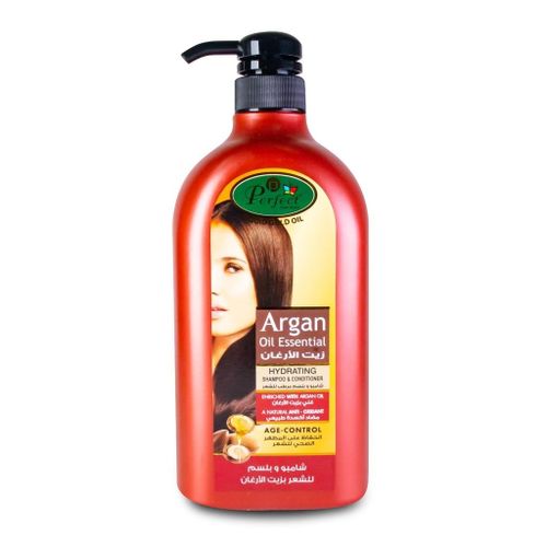 Perfect Argan Oil & Keratin Enriched Essential Age Control Hydrating Shampoo And Conditioner-1000ml/1.0L