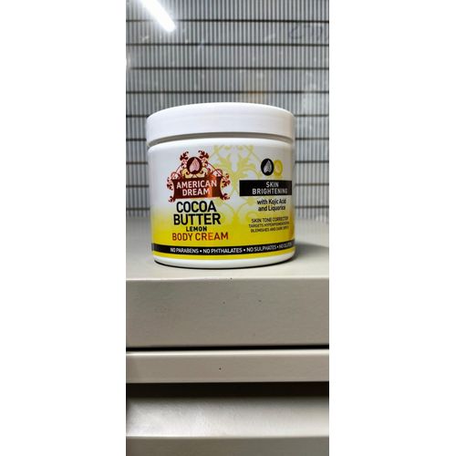 American Dream Cocoa butter lemon cream with Kojic acid and liquorice