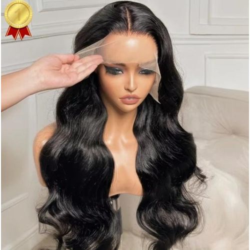 Fashion Idol Human STYLE ICON Lace Body Wave Nature Wig LORRAINE WIG 24" Nature Black Wig Lace Human Nature Hair Wig For Women