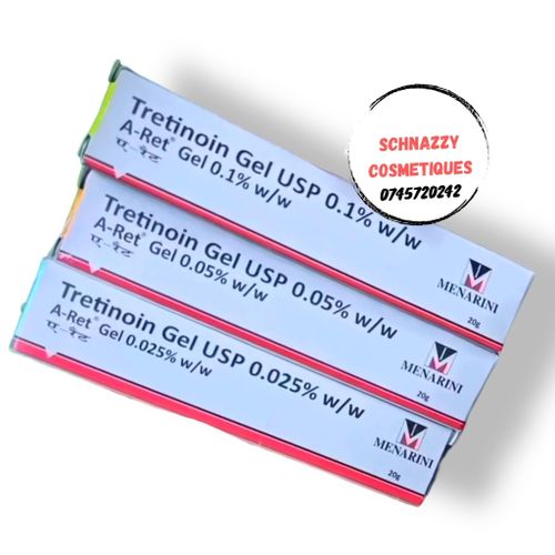 A-RET Tretinoin Gel (0.025% 0.05% 0.1% w/w) - Melasma Skin Aging Fine Lines Cell Renewal & Turnover Collagen Production