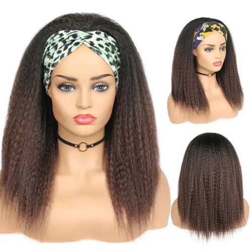 Yaki Soft Natural Brown Headband Women Wig + Free gift inside