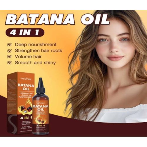 Sauvasine Batana Oil for Hair Growth – 4 In 1 Pure Oil With Rosemary, Castor & Pumpkin Seed 100% Raw, Pure, Organic Oil – Unrefined Hair Treatment – Boosts Thickness, Prevents Hair Loss for Men & Women