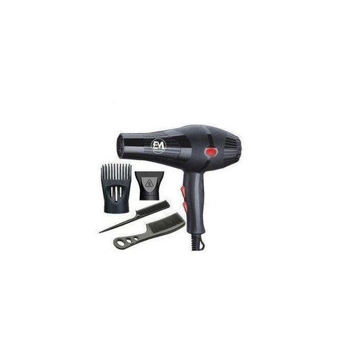 ElectroMate 2200w Professional Hair Dryer ,Straightener, Blow-dry, With 3 Speed & 2 Temperature Settings- Black