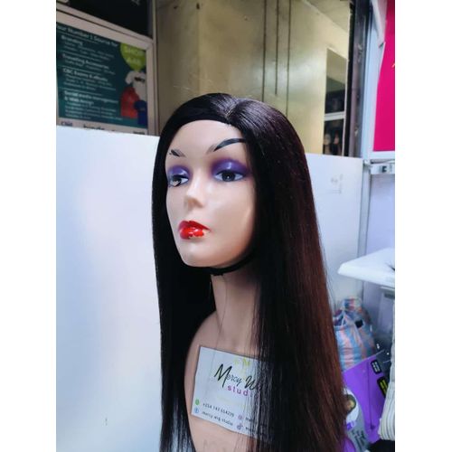 Fashion Clasic Straight semi human Closure wig