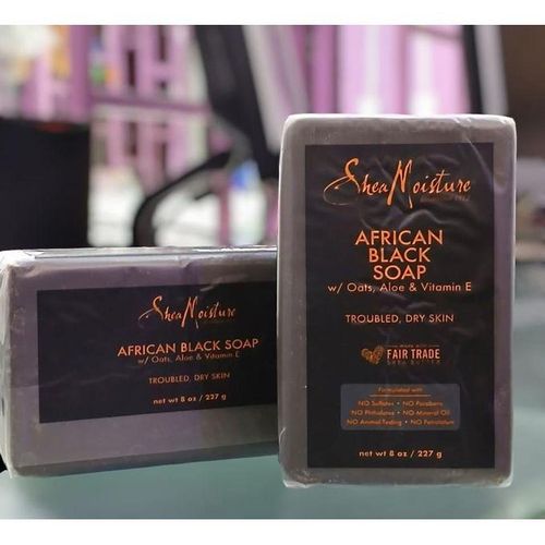 Shea Moisture Bar Soap for Eczema African Soap with Shea Butter, Black, Aloe Vera