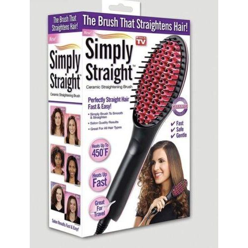 Hot Comb Blow Dry Hair Straightener Brush Electric Hand Hair