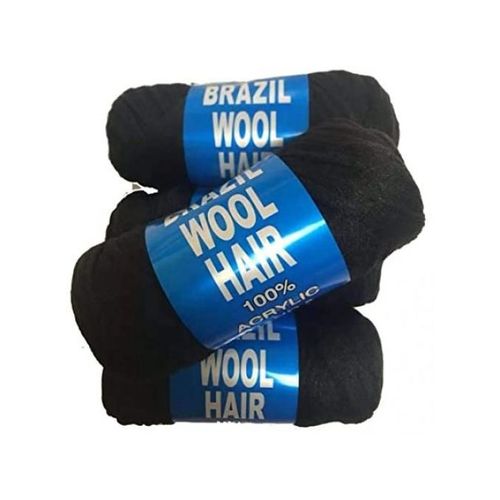 Brazilian 4pcs Black Brazilian Wool