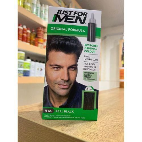 Just For Men New Real Black Men Shampoo-in Hair-color H-55