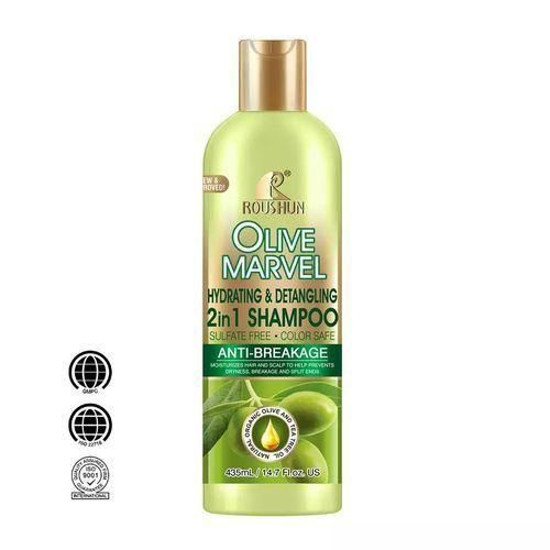 Roushun Moisturizer Anti-Breakage DETANGLING Hair Shampoo 2 In 1 Formula With Olive Oil.