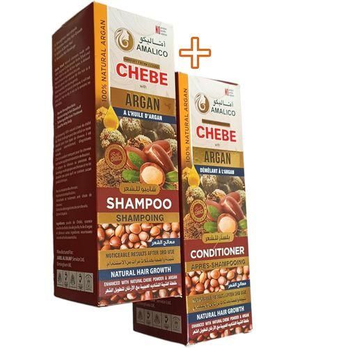 AMALICO CHEBE TCHAD Hair Shampoo With ARGAN Oil + CONDITIONER With Argan Oil