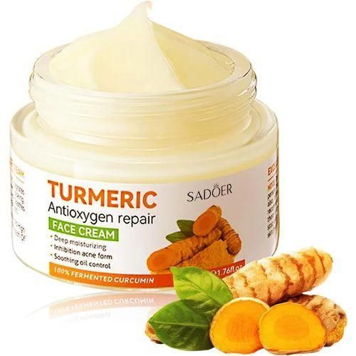 SADOER ric Cream, Anti Acnes, Oil Control Tumeric Face Controls Oil, Moisturize, Smoothening, Fade Dark marks, Acne TreatmentCream