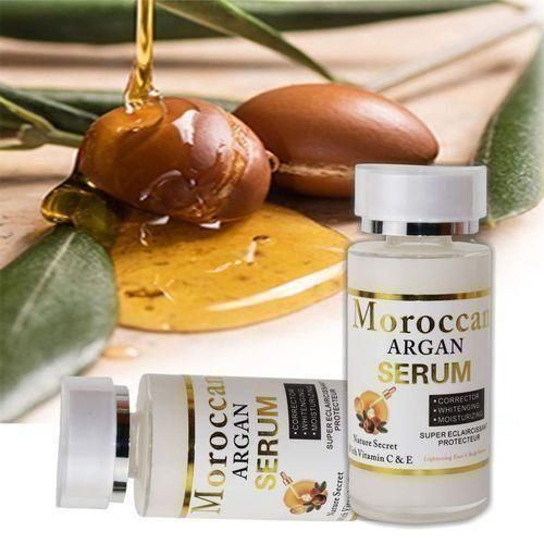 Moroccan Argan Oil And Organic Hyaluronic Acid Vitamin C Treats Hyperpigmentation Whitening Moisturizing Booster Face Serum