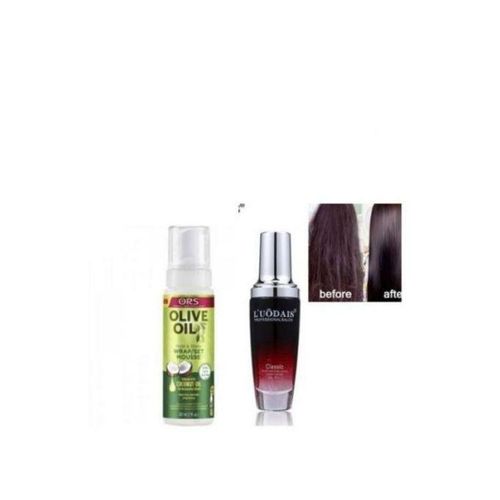 Luodais Classic Human Hair Wig/ Weave Repair Serum +1pc Pc ORS Wrap Coconut Oil Setting Mousse